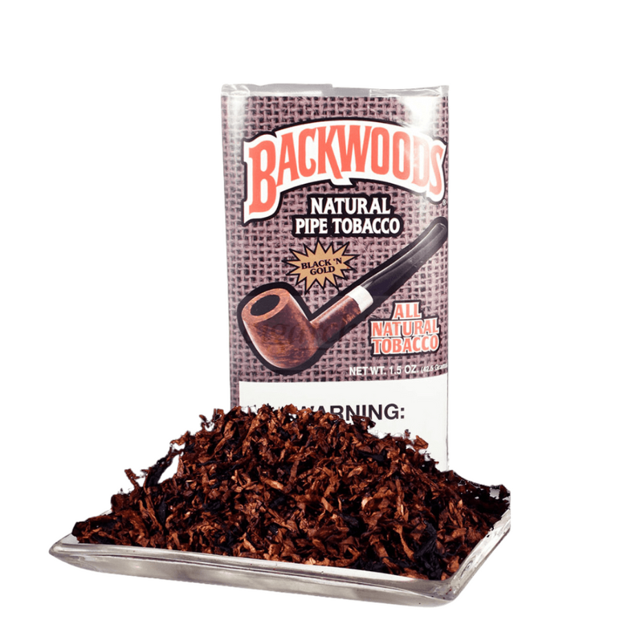 Backwoods Pipe Tobacco 42.5g Pouch Backwoods Pipe Tobacco-Black & Gold (B.G.) Backwoods Pipe Tobacco-Black & Gold (B.G.)-Winkler Vape SuperStore
