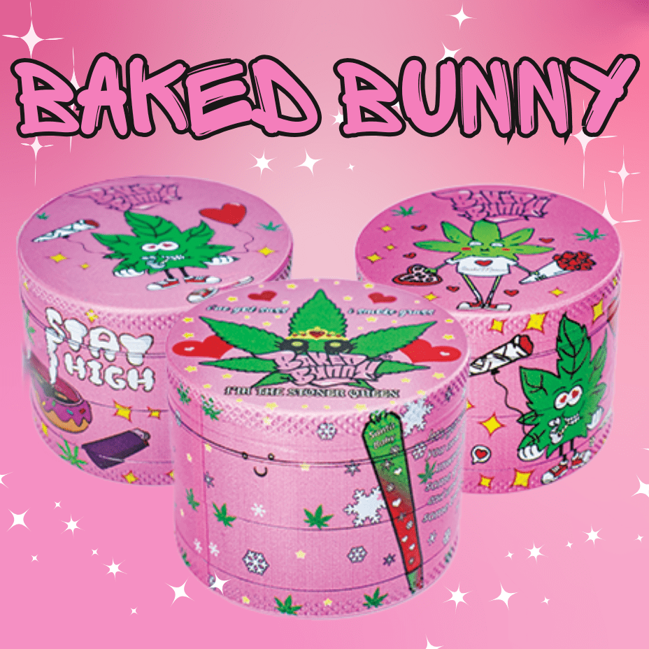 Baked Bunny 4-Piece Grinder-50mm 50mm Winkler Vape SuperStore and Bong Shop Manitoba Canada