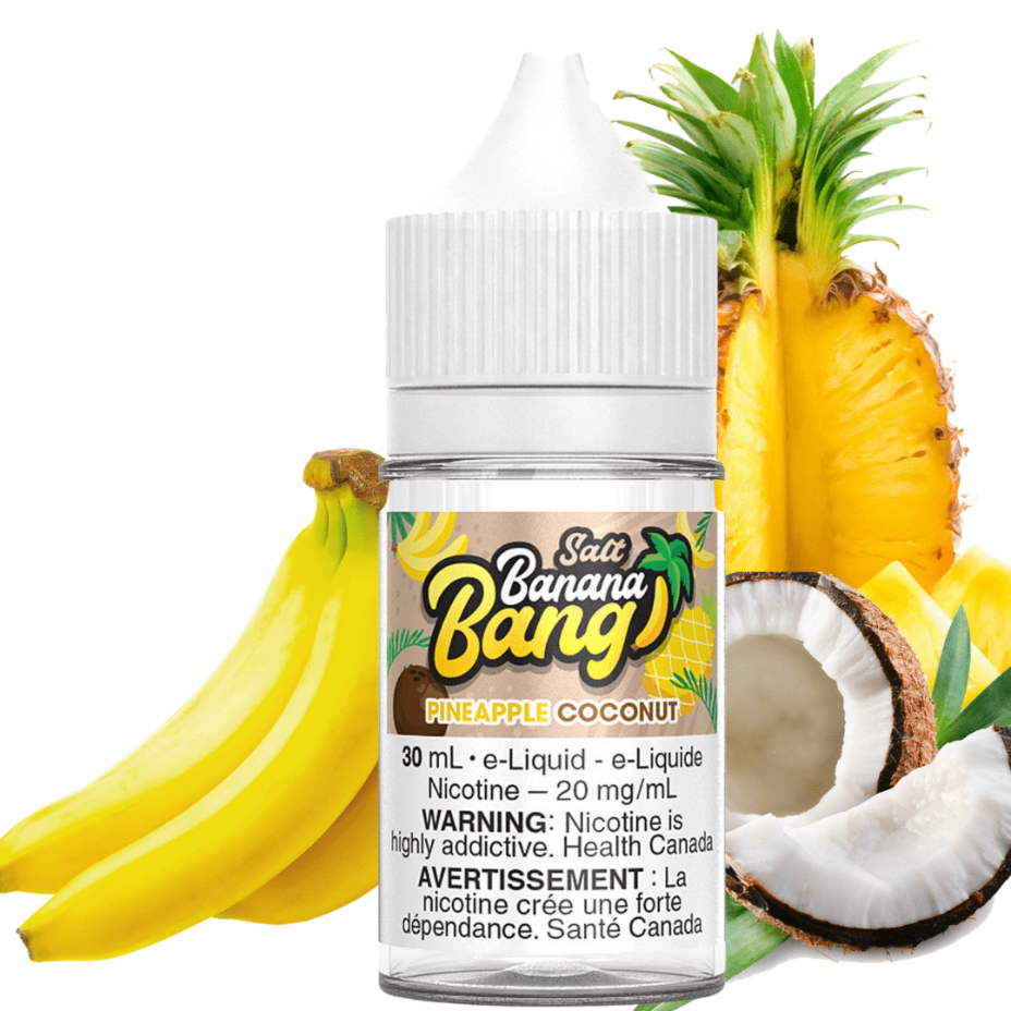 Banana Bang E-Liquid Salt Nic 12mg Pineapple Coconut Salt by Banana Bang E-Liquid Pineapple Coconut Salt by Banana Bang E-Liquid-Winkler Vape SuperStore