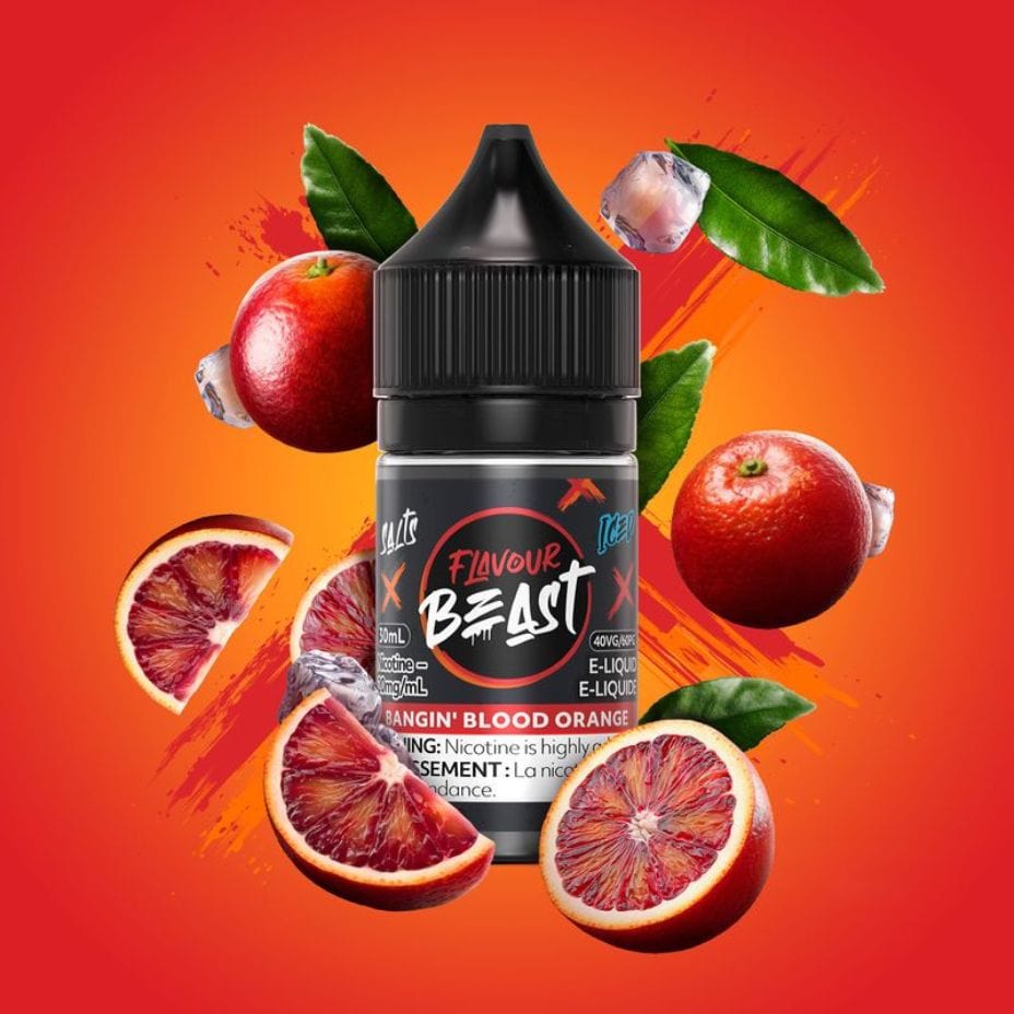 Bangin' Blood Orange Iced Salts by Flavour Beast E-Liquid 30ml / 20mg Winkler Vape SuperStore and Bong Shop Manitoba Canada
