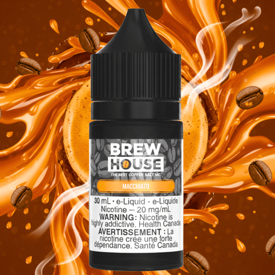 Caramello Macchiato Salt by Brew House E-Liquid Winkler Vape SuperStore and Bong Shop Manitoba Canada