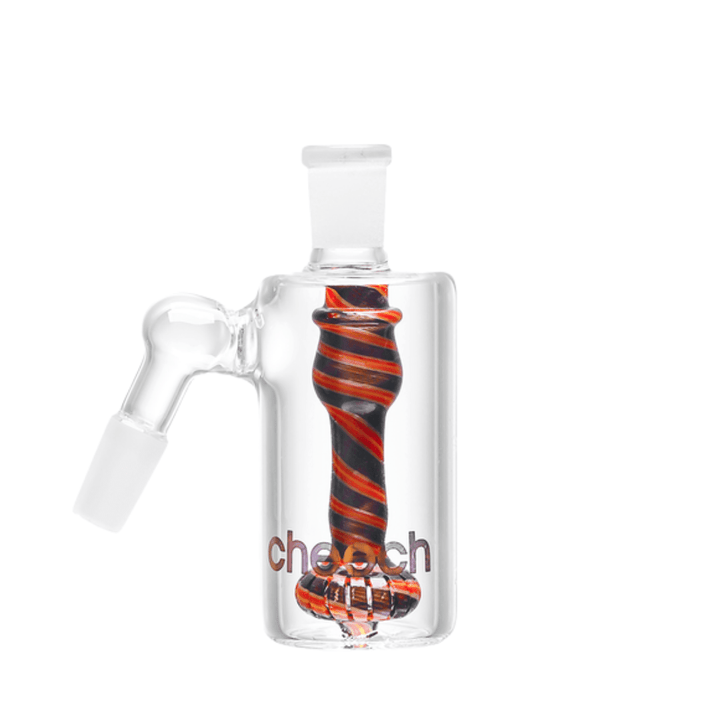 Cheech Glass 45° Ash Catcher 14mm Red Black Winkler Vape SuperStore and Bong Shop Manitoba Canada