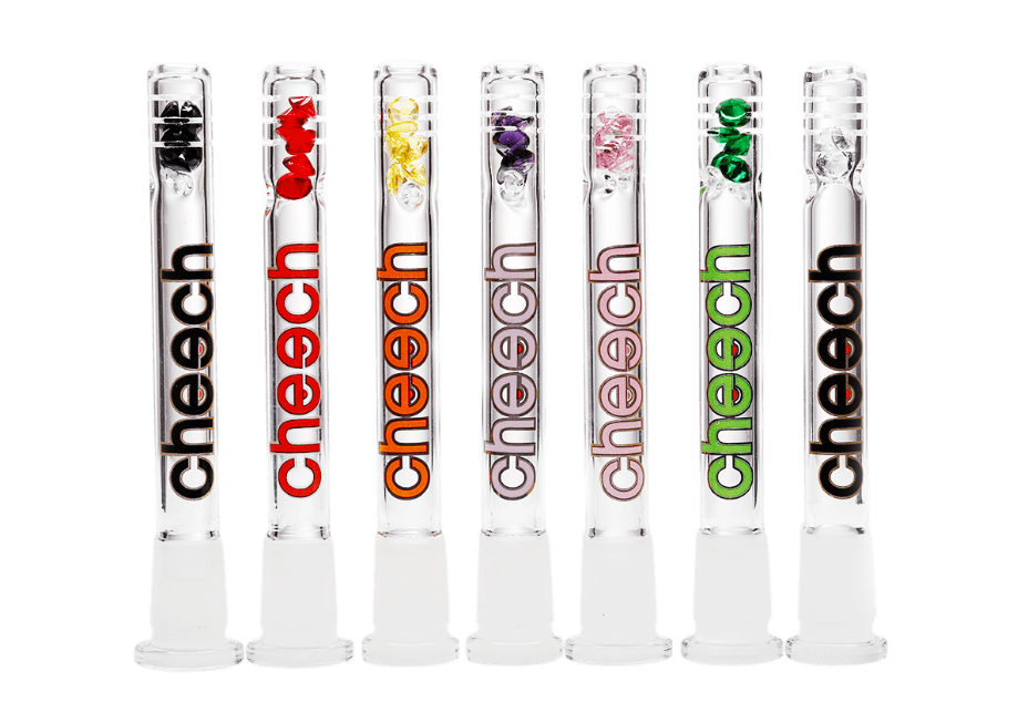 Cheech Glass Diamond Downstem with Beads Pink Winkler Vape SuperStore and Bong Shop Manitoba Canada
