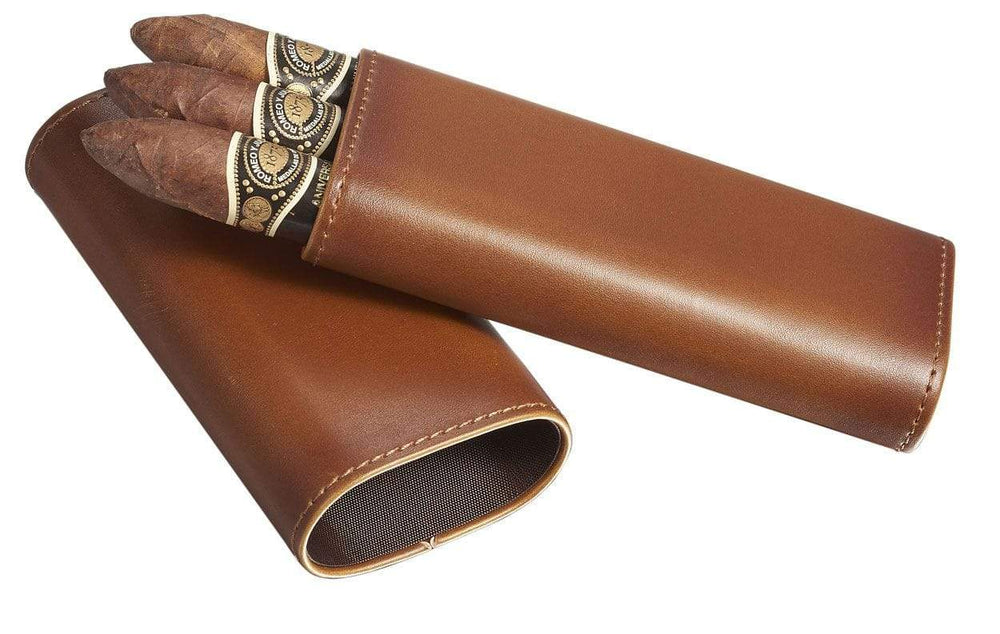 Cigar Extra Cigar Cases Brown Cigar Case Cedar Lined Cigar Case Cedar Lined for 3 Robusto-Winkler Vape SuperStore Manitoba