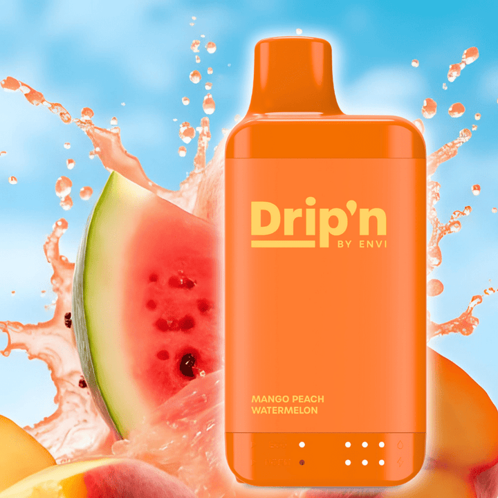 Drip'n by Envi 16K Disposable Vape - Mango Peach Watermelon 8mL / 16000 Puffs / 20mg Winkler Vape SuperStore and Bong Shop Manitoba Canada