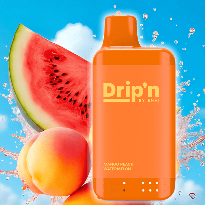Drip'n by Envi 16K Disposable Vape - Mango Peach Watermelon 8mL / 16000 Puffs / 20mg Winkler Vape SuperStore and Bong Shop Manitoba Canada