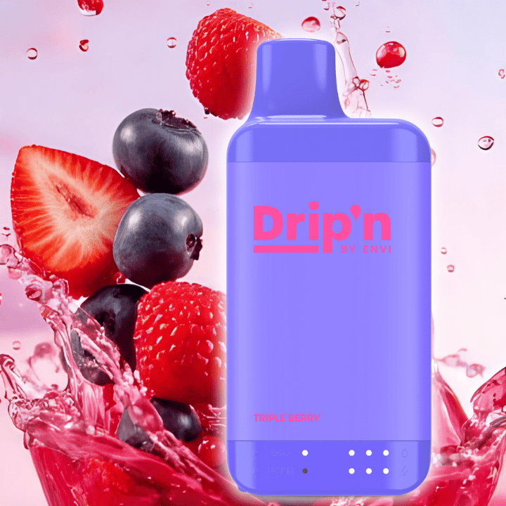 Drip'n by Envi 16K Disposable Vape - Triple Berry 8mL / 16000 Puffs / 20mg Winkler Vape SuperStore and Bong Shop Manitoba Canada