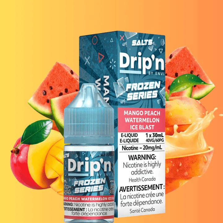Drip'n by Envi Frozen Salt-Mango Peach Watermelon Ice Blast Winkler Vape SuperStore and Bong Shop Manitoba Canada