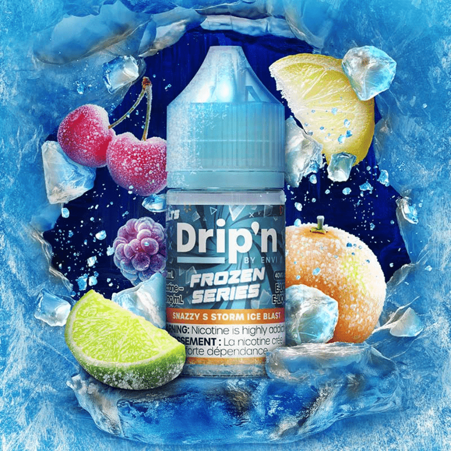Drip'n by Envi Frozen Salt-Snazzy S Storm ICED Airdrie Vape SuperStore and Bong Shop Alberta Canada