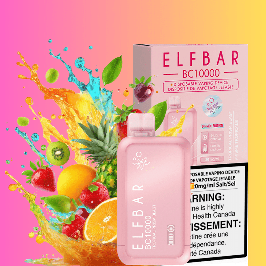 ElfBar BC10000 Disposable Vape-Tropical Prism Winkler Vape SuperStore and Bong Shop Manitoba Canada