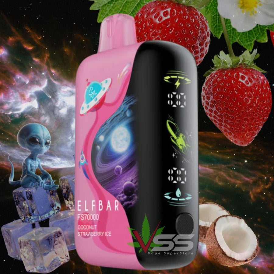 ELFBAR FS70K Disposable Vape - Coconut Strawberry Ice 70000 / 20mg Winkler Vape SuperStore and Bong Shop Manitoba Canada