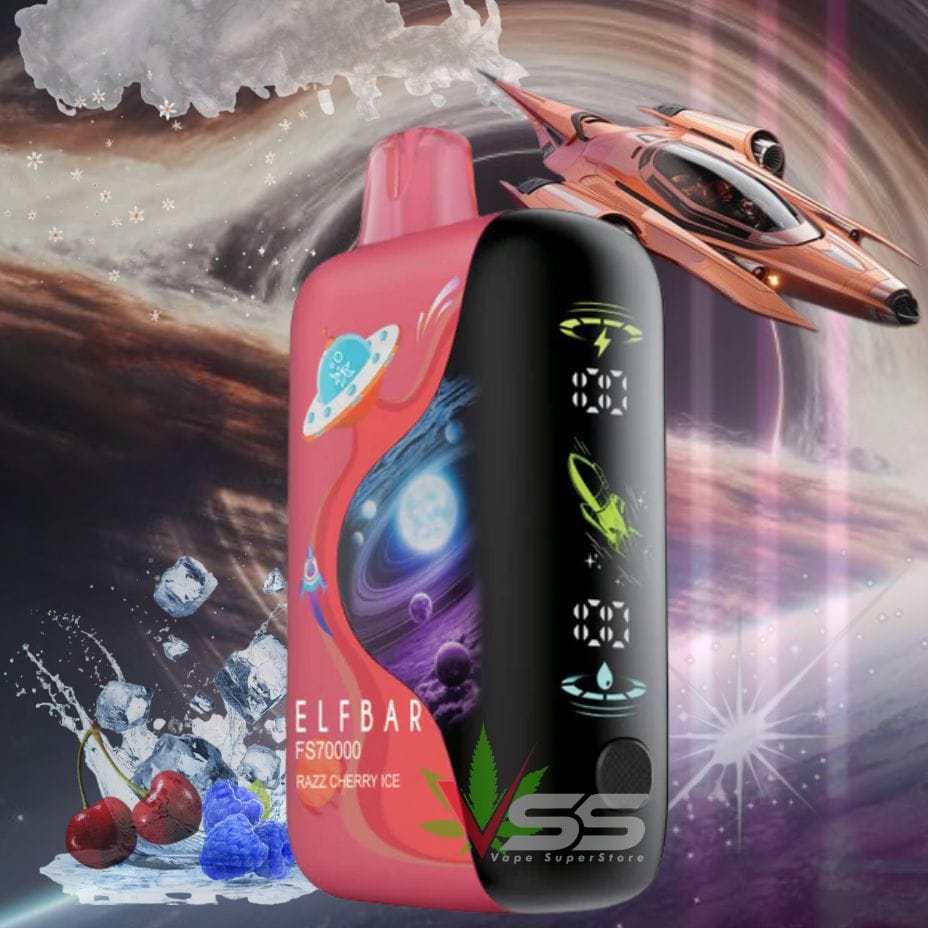 ELFBAR FS70K Disposable Vape - Razz Cherry Ice 70000 / 20mg Winkler Vape SuperStore and Bong Shop Manitoba Canada