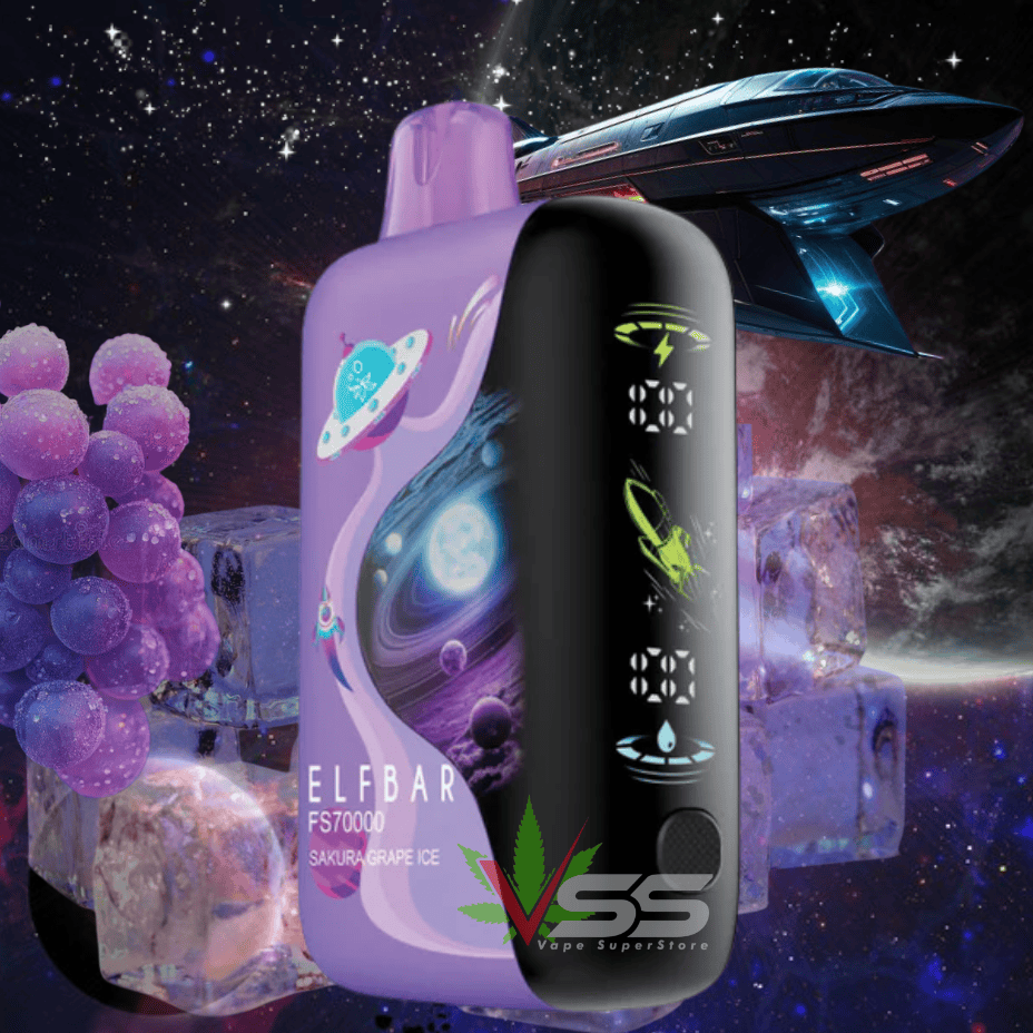 ELFBAR FS70K Disposable Vape - Sakura Grape Ice 70000 / 20mg Winkler Vape SuperStore and Bong Shop Manitoba Canada