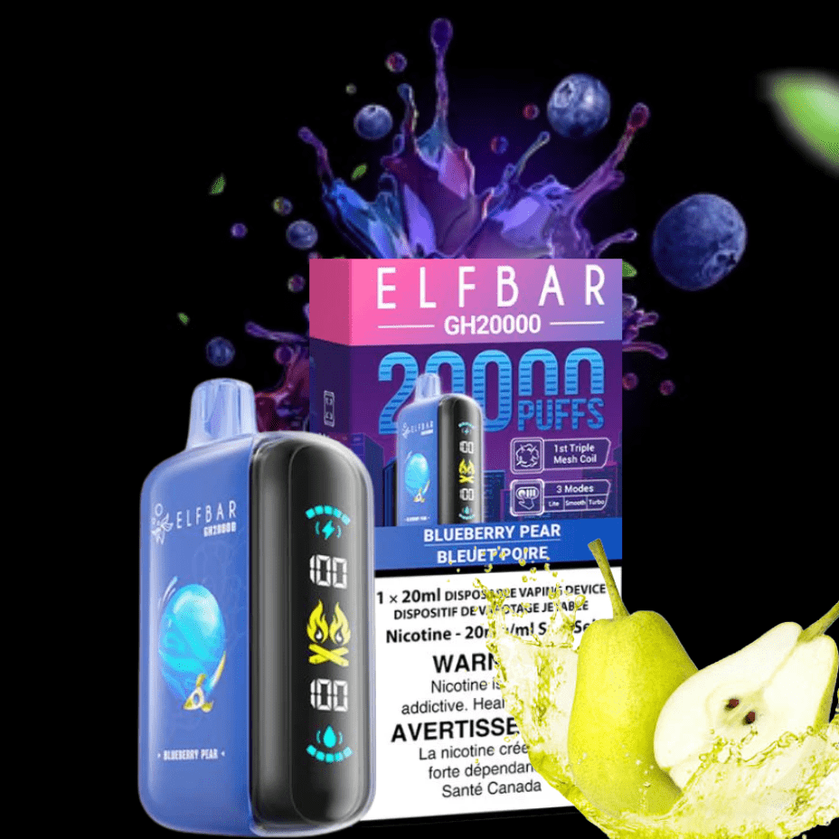 ElfBar GH20K Disposable Vape-Blueberry Pear Airdrie Vape SuperStore and Bong Shop Alberta Canada