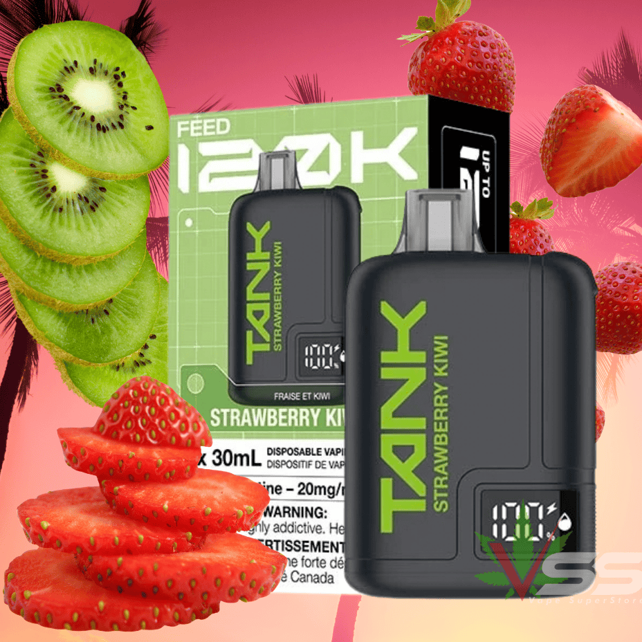 Feed Tank 120k Disposable Vape-Strawberry Kiwi 120000 Puffs / 20mg Winkler Vape SuperStore and Bong Shop Manitoba Canada