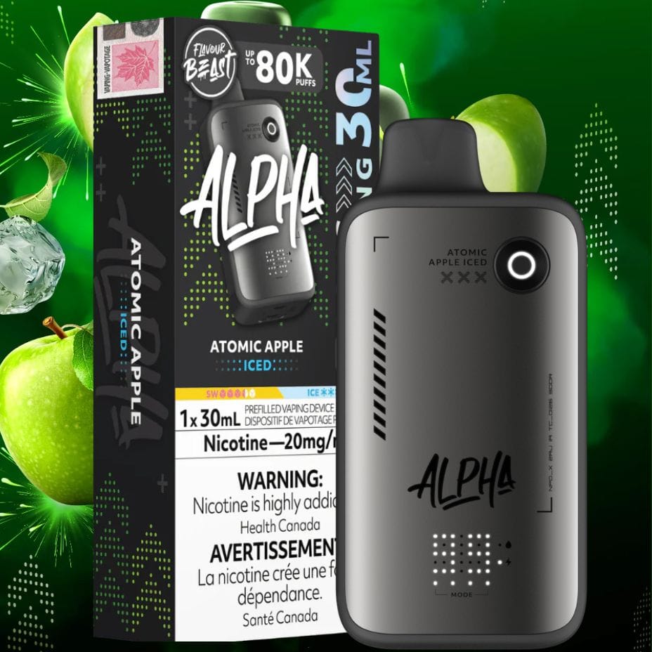 Flavour Beast Alpha 80K Disposable Vape-Atomic Apple Iced Winkler Vape SuperStore and Bong Shop Manitoba Canada