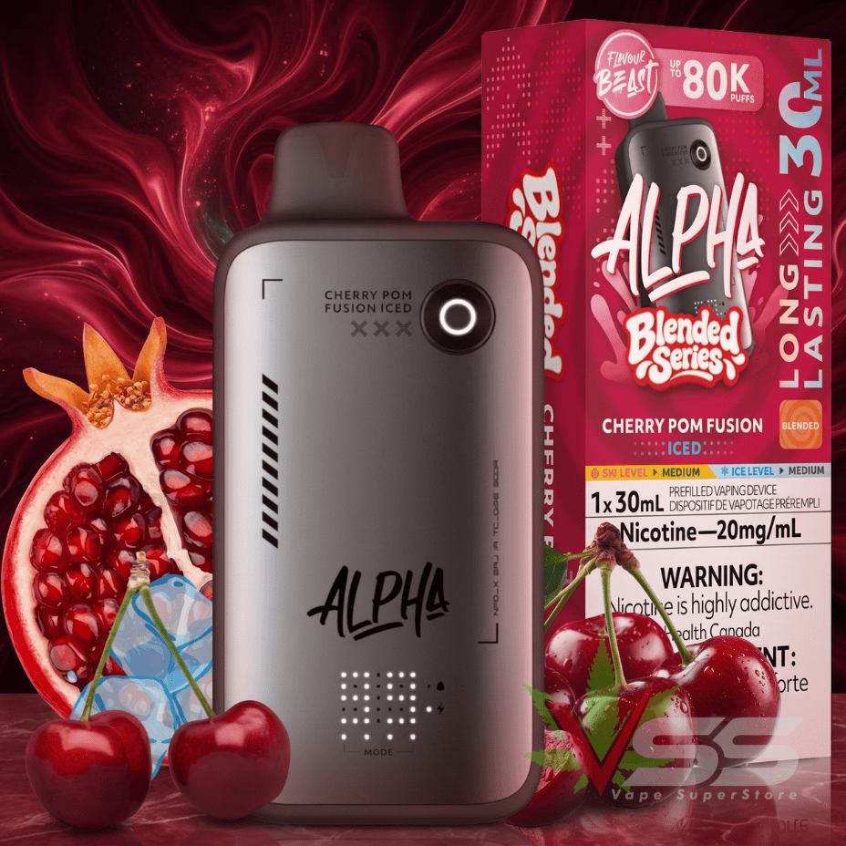 Flavour Beast Alpha 80K Disposable Vape-Cherry Pom Fusion Ice 80000 Puffs / 20mg Winkler Vape SuperStore and Bong Shop Manitoba Canada