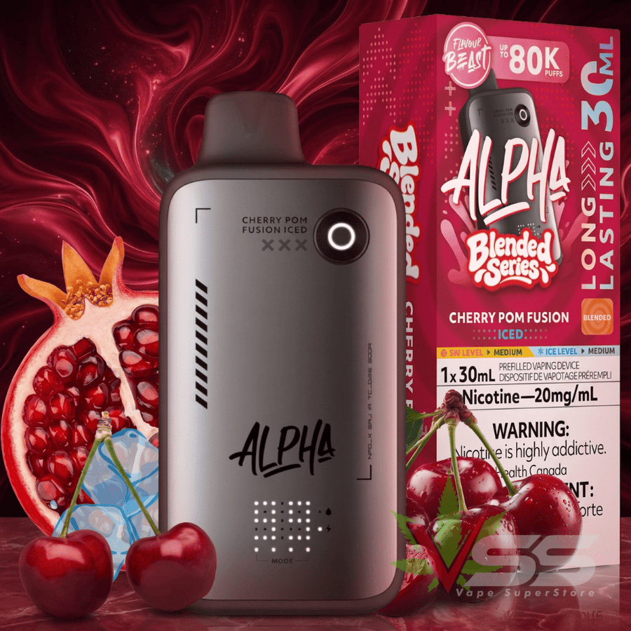 Flavour Beast Alpha 80K Disposable Vape-Cherry Pom Fusion Ice 80000 Puffs / 20mg Winkler Vape SuperStore and Bong Shop Manitoba Canada