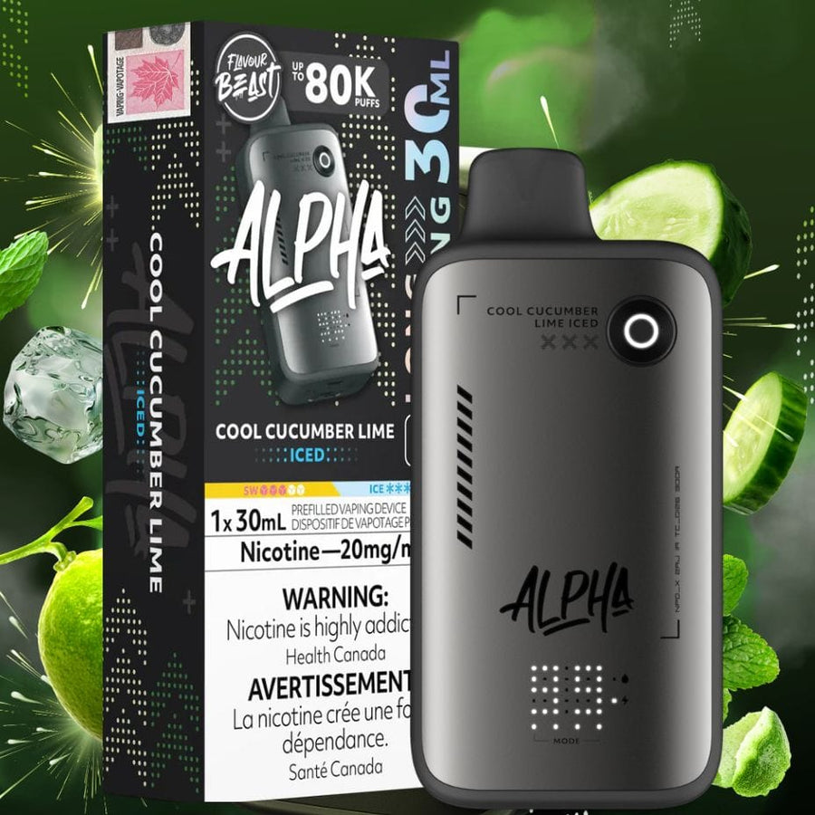 Flavour Beast Alpha 80K Disposable Vape-Cool Cucumber Lime Iced Winkler Vape SuperStore and Bong Shop Manitoba Canada