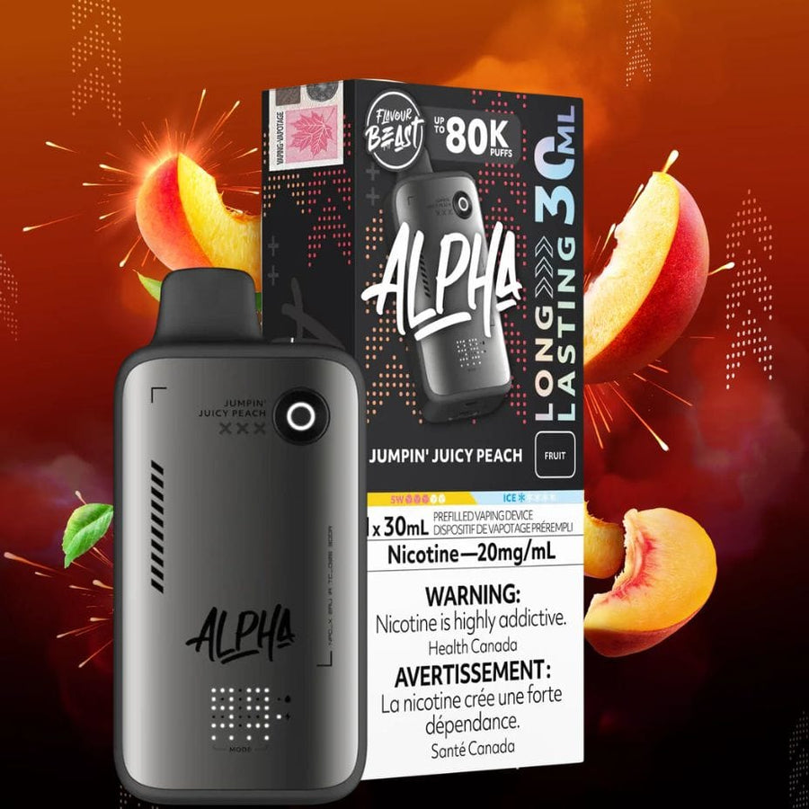 Flavour Beast Alpha 80K Disposable Vape-Jumpin Juicy Peach Winkler Vape SuperStore and Bong Shop Manitoba Canada