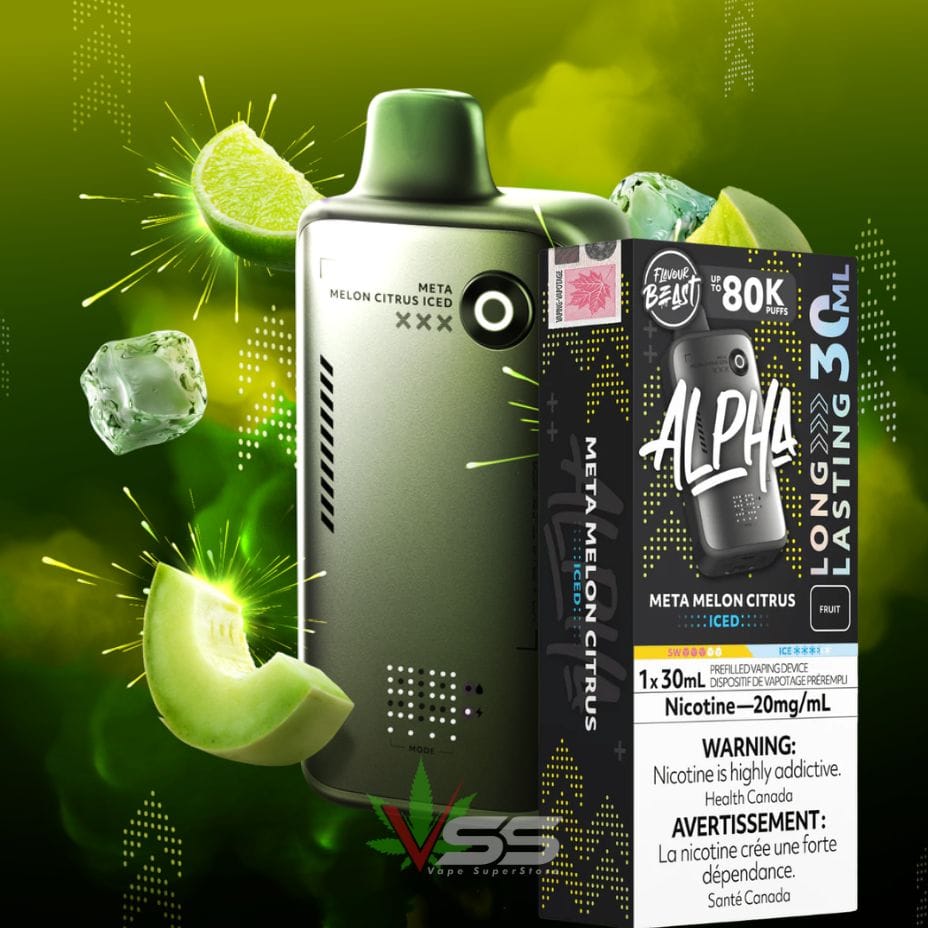 Flavour Beast Alpha 80K Disposable Vape-Meta Melon Citrus Iced Winkler Vape SuperStore and Bong Shop Manitoba Canada
