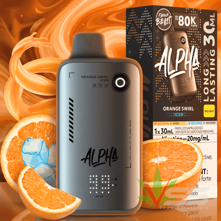 Flavour Beast Alpha 80K Disposable Vape-Orange Swirl Iced 80000 Puffs / 20mg Winkler Vape SuperStore and Bong Shop Manitoba Canada
