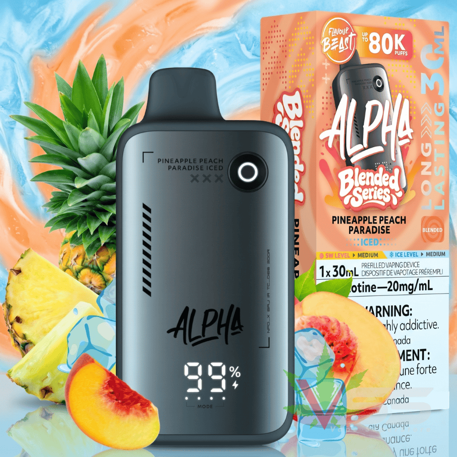 Flavour Beast Alpha 80K Disposable Vape-Pineapple Peach Paradise Iced 80000 Puffs / 20mg Winkler Vape SuperStore and Bong Shop Manitoba Canada