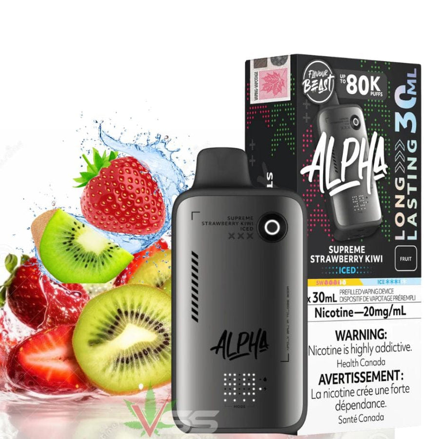 Flavour Beast Alpha 80K Disposable Vape-Supreme Strawberry Kiwi Iced Winkler Vape SuperStore and Bong Shop Manitoba Canada
