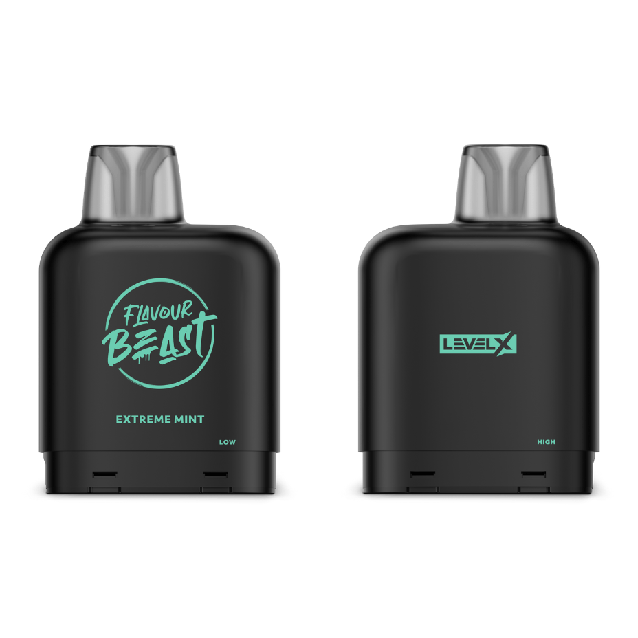 Flavour Beast Closed Pod Systems 20mg / 7000 Puffs Level X Flavour Beast Pod-Extreme Mint Level X Flavour Beast Pod-Extreme Mint-Winkler Vape SuperStore MB