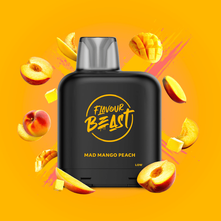Flavour Beast Closed Pod Systems 20mg / 7000 Puffs Level X Flavour Beast Pod-Mad Mango Peach Level X Flavour Beast Pod-Mad Mango Peach-Winkler Vape SuperStore MB