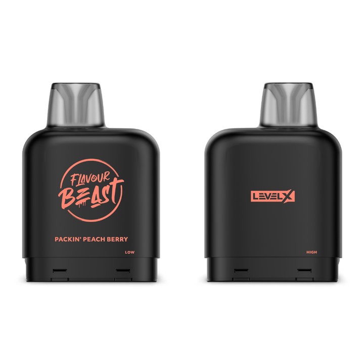 Flavour Beast Closed Pod Systems 20mg / 7000 Puffs Level X Flavour Beast Pod-Packin' Peach Berry Level X Flavour Beast Pod-Packin' Peach Berry-Winkler Vape Store MB