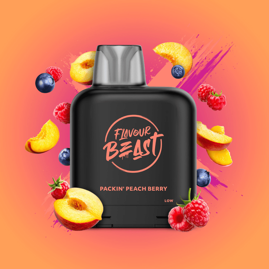 Flavour Beast Closed Pod Systems 20mg / 7000 Puffs Level X Flavour Beast Pod-Packin' Peach Berry Level X Flavour Beast Pod-Packin' Peach Berry-Winkler Vape Store MB