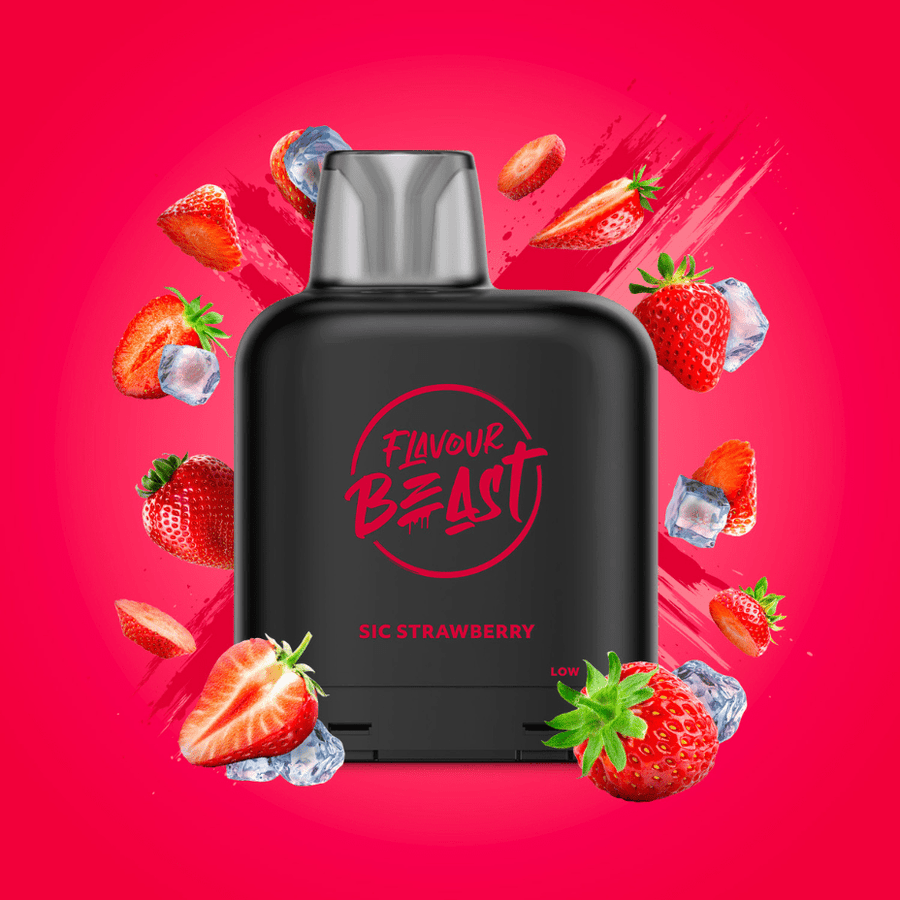 Flavour Beast Closed Pod Systems 20mg / 7000 Puffs Level X Flavour Beast Pod-Sic Strawberry Level X Flavour Beast Pod-Sic Strawberry-Winkler Vape SuperStore MB