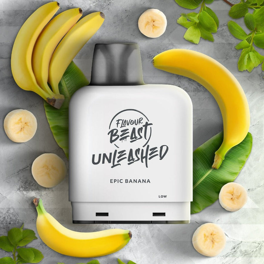 Flavour Beast Disposables 20mg / 7000 Puffs Level X Flavour Beast Unleashed Pod-Epic Banana Level X Flavour Beast Unleashed Pod-Epic Banana-Winkler Vape