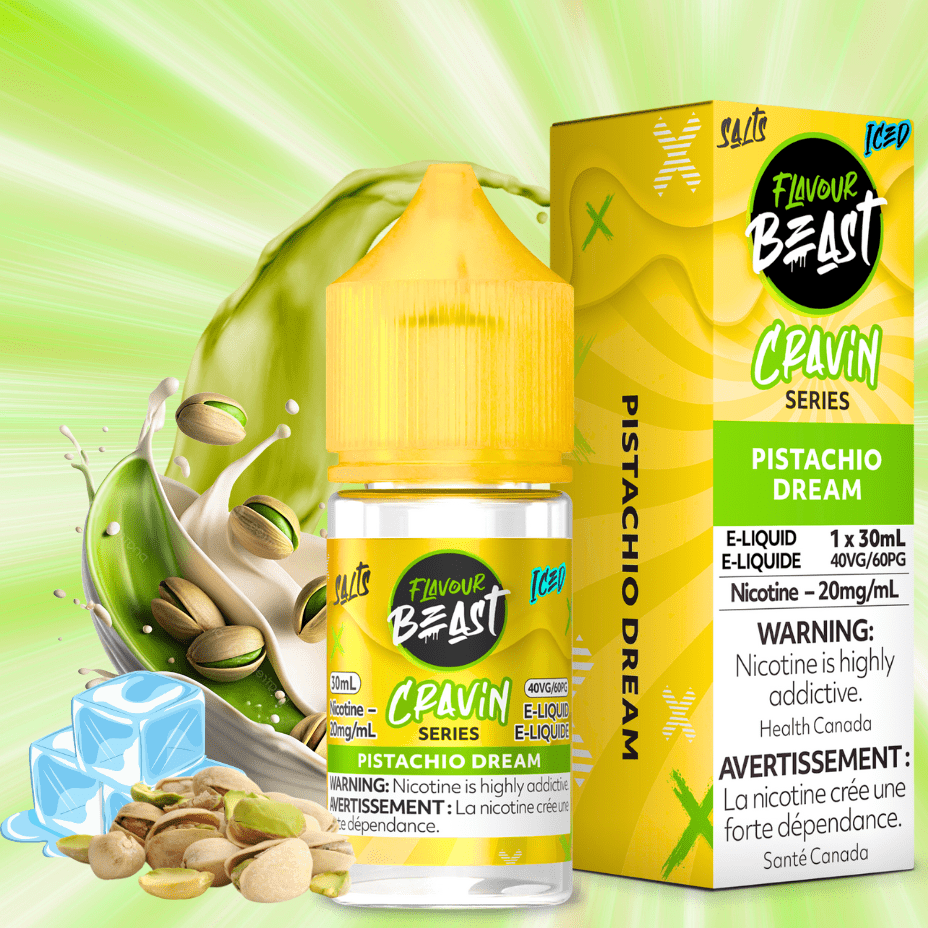 Flavour Beast Cravin' Salts-Pistachio Dream Iced 20mg / 30mL Winkler Vape SuperStore and Bong Shop Manitoba Canada