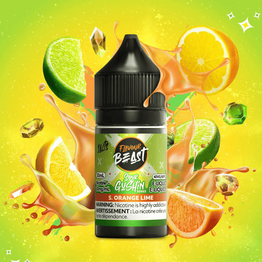 Flavour Beast Gushin Salts - S. Orange Lime 30ml 30mL / 20mg Winkler Vape SuperStore and Bong Shop Manitoba Canada