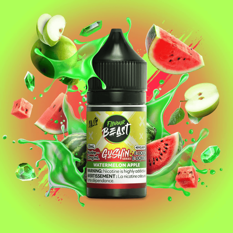 Flavour Beast Gushin Salts - Watermelon Apple 30ml 30mL / 20mg Winkler Vape SuperStore and Bong Shop Manitoba Canada