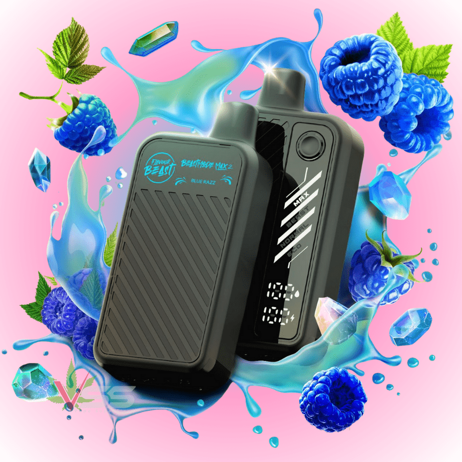 Flavour Beast Max 2 Disposable Vape-Gushin Blue Razz 20mg / 50000 Puffs Winkler Vape SuperStore and Bong Shop Manitoba Canada