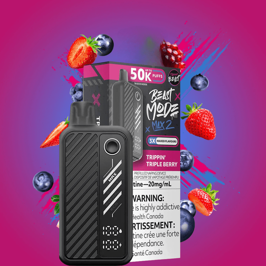 Flavour Beast Max 2 Disposable Vape-Trippin Triple Berry Winkler Vape SuperStore and Bong Shop Manitoba Canada