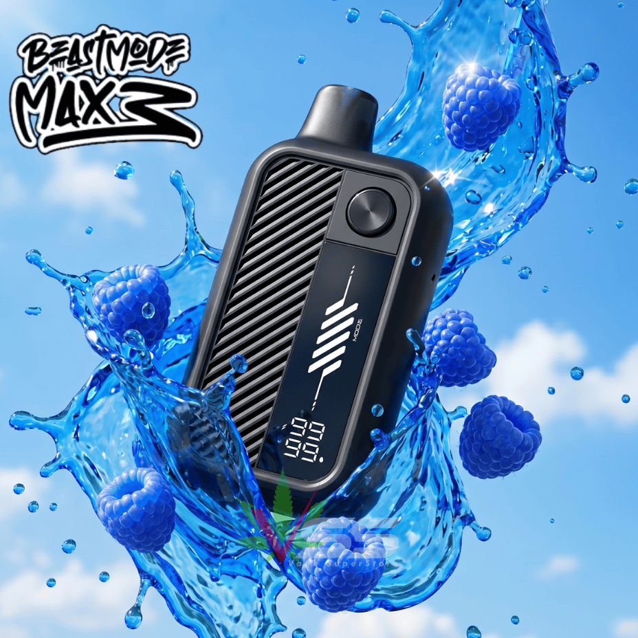 Flavour Beast Mode Max 3 60K Disposable Vape - Bomb Blue Razz 60000 Puffs / 20mg Winkler Vape SuperStore and Bong Shop Manitoba Canada