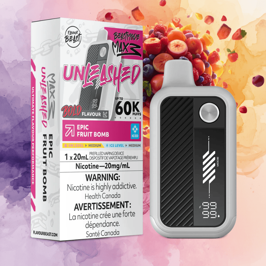 Flavour Beast Mode Max 3 60K Disposable Vape - Epic Fruit Bomb 60000 Puffs / 20mg Winkler Vape SuperStore and Bong Shop Manitoba Canada