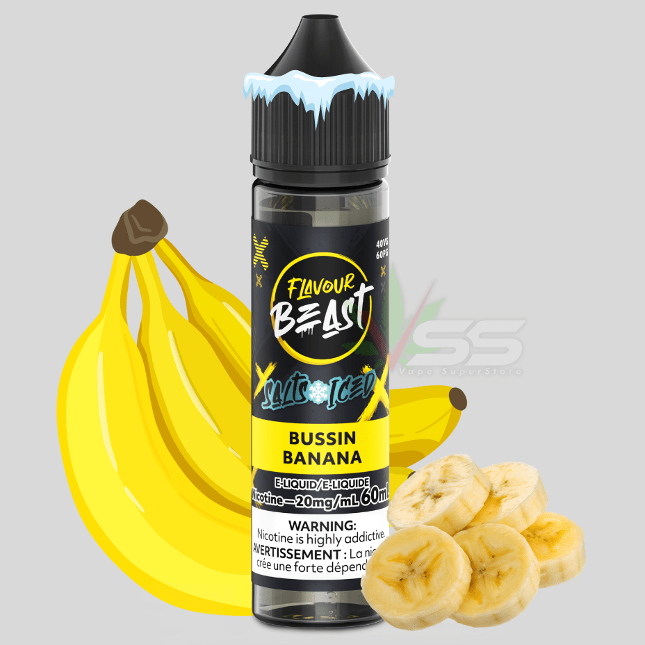 Flavour Beast Salt - Bussin Banana Iced 60ml 60ml / 20mg Winkler Vape SuperStore and Bong Shop Manitoba Canada