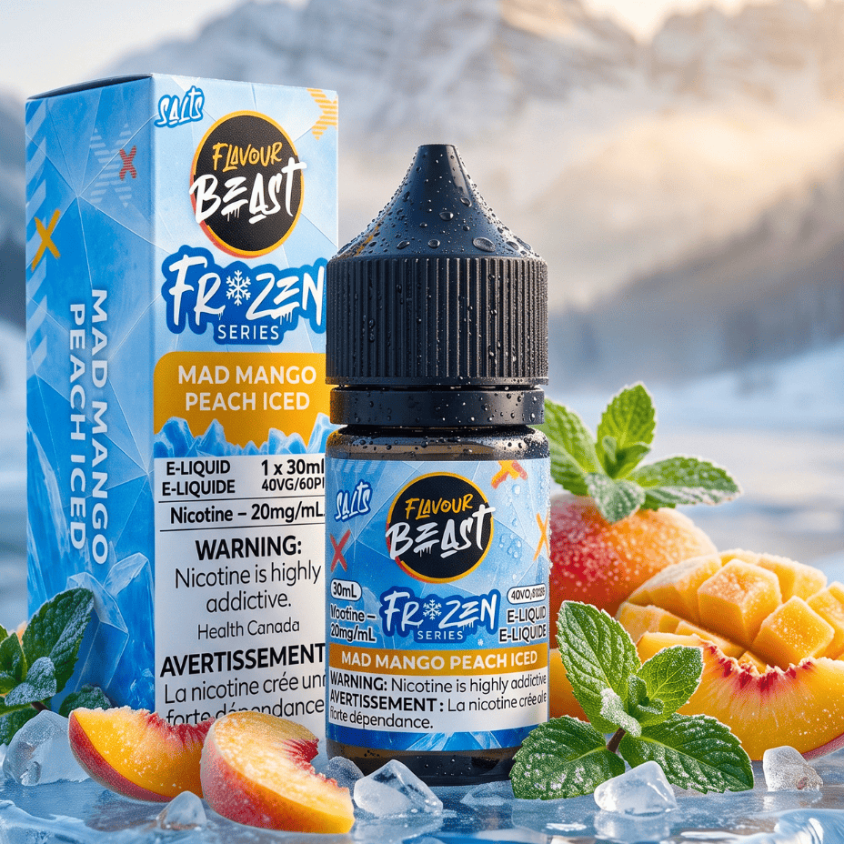 Flavour Beast Salt Frozen-Mango Peach 30mL / 20mg Winkler Vape SuperStore and Bong Shop Manitoba Canada
