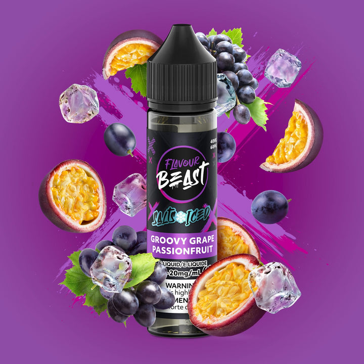 Flavour Beast Salt - Groovy Grape Passionfruit 60ml 60ml / 20mg Winkler Vape SuperStore and Bong Shop Manitoba Canada