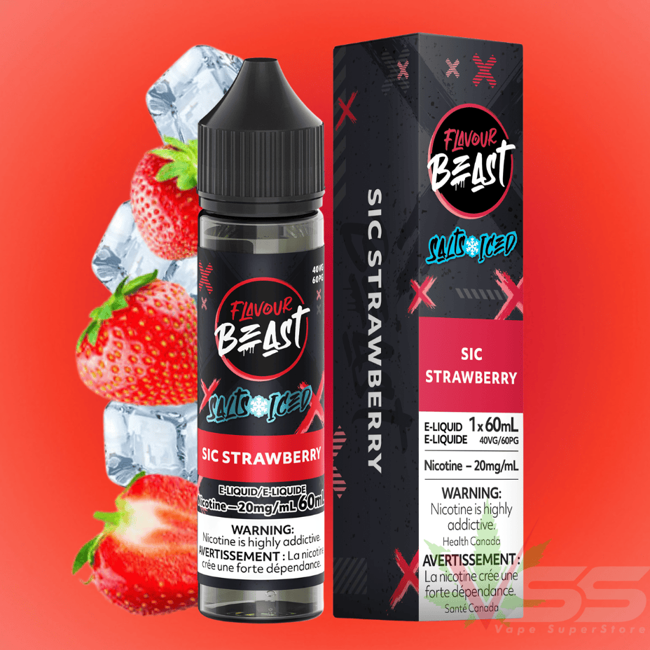 Flavour Beast Salt - Sic Strawberry Iced 60ml 60mL / 20mg Winkler Vape SuperStore and Bong Shop Manitoba Canada