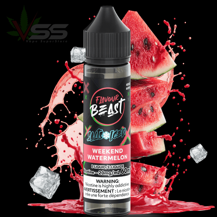 Flavour Beast Salt - Weekend Watermelon Iced 60ml 60ml / 20mg/ml Winkler Vape SuperStore and Bong Shop Manitoba Canada