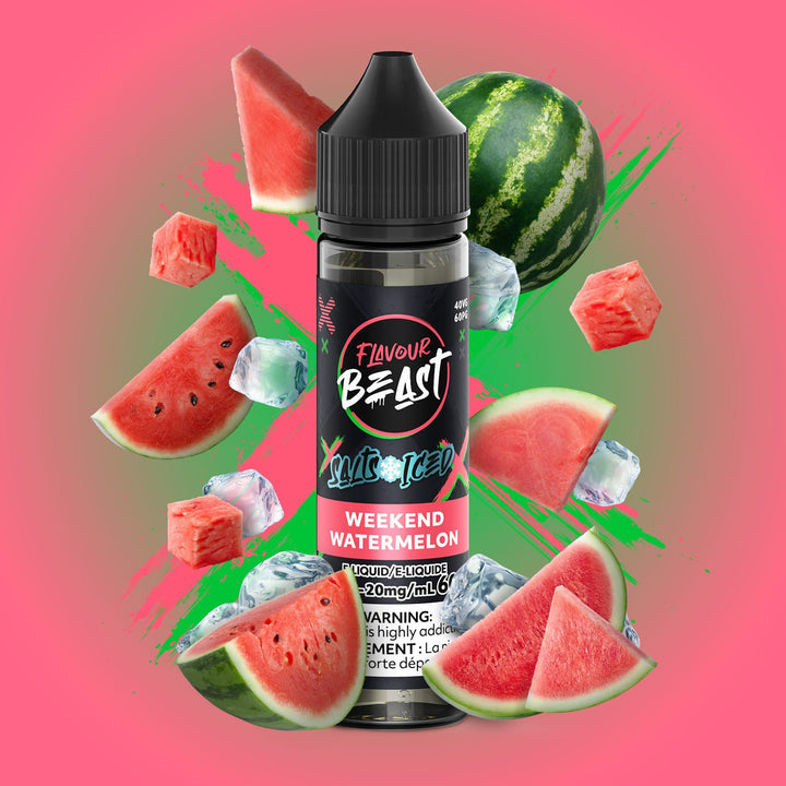 Flavour Beast Salt - Weekend Watermelon Iced 60ml 60ml / 20mg Winkler Vape SuperStore and Bong Shop Manitoba Canada
