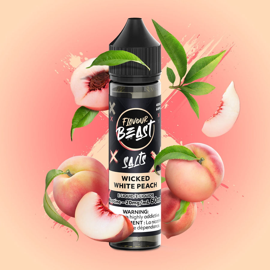 Flavour Beast Salt - Wicked White Peach 60ml 60ml / 20mg Winkler Vape SuperStore and Bong Shop Manitoba Canada