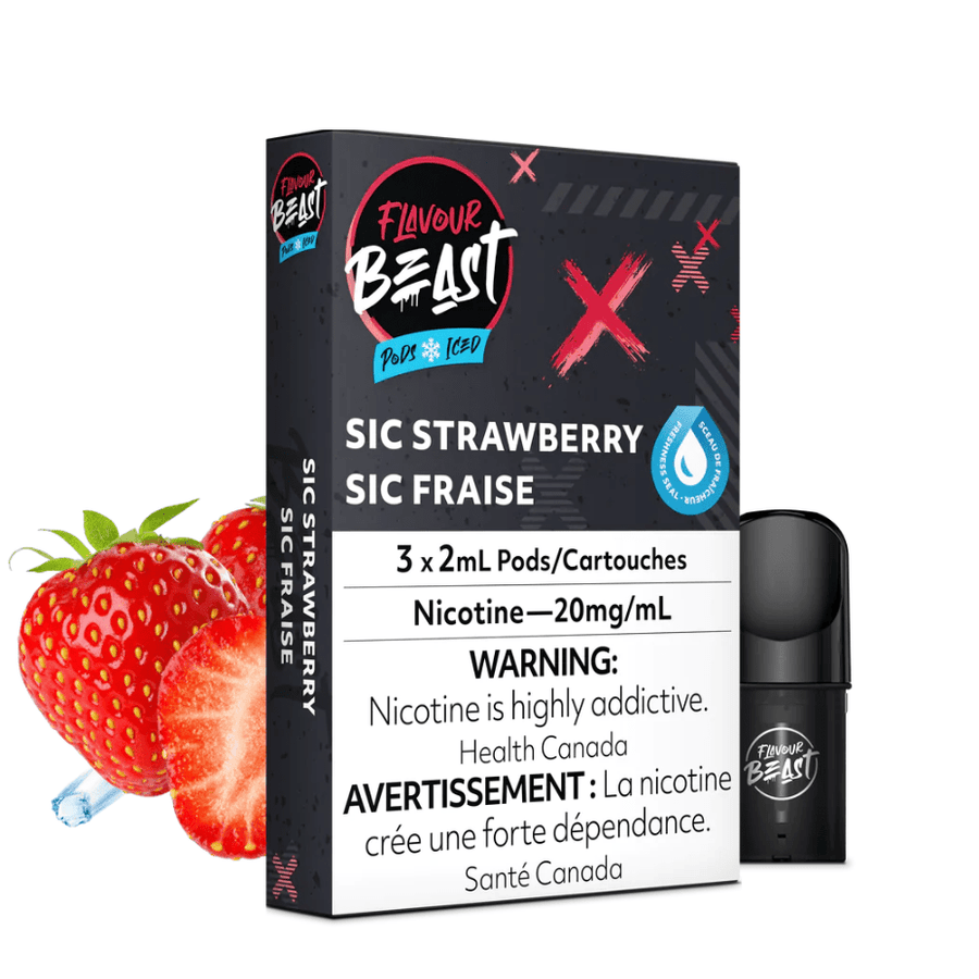 Morden Vape SuperStore & Cannabis Closed Pod System 20mg Flavour Beast Pods-Sic Strawberry-STLTH Compatible Flavour Beast Pods-Sic Strawberry-STLTH Compatible-Morden Vape SuperStore
