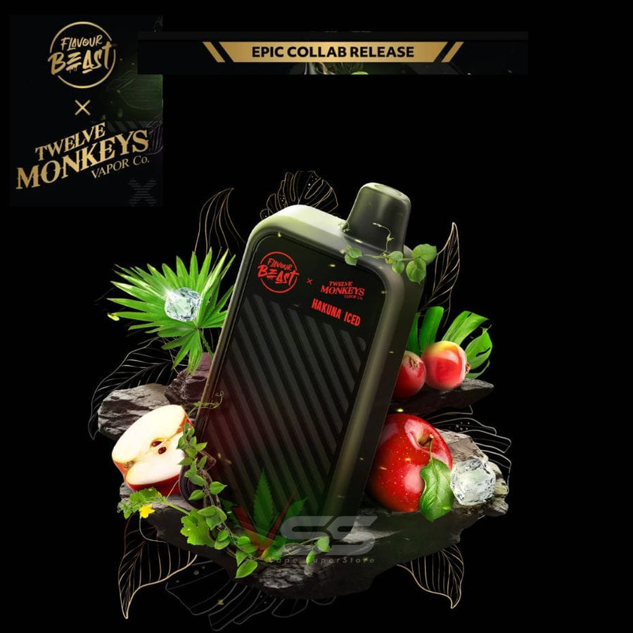 Flavour Beast X 12 Monkeys Beast Mode Max 2 50K Disposable-Hakuna Iced Winkler Vape SuperStore and Bong Shop Manitoba Canada
